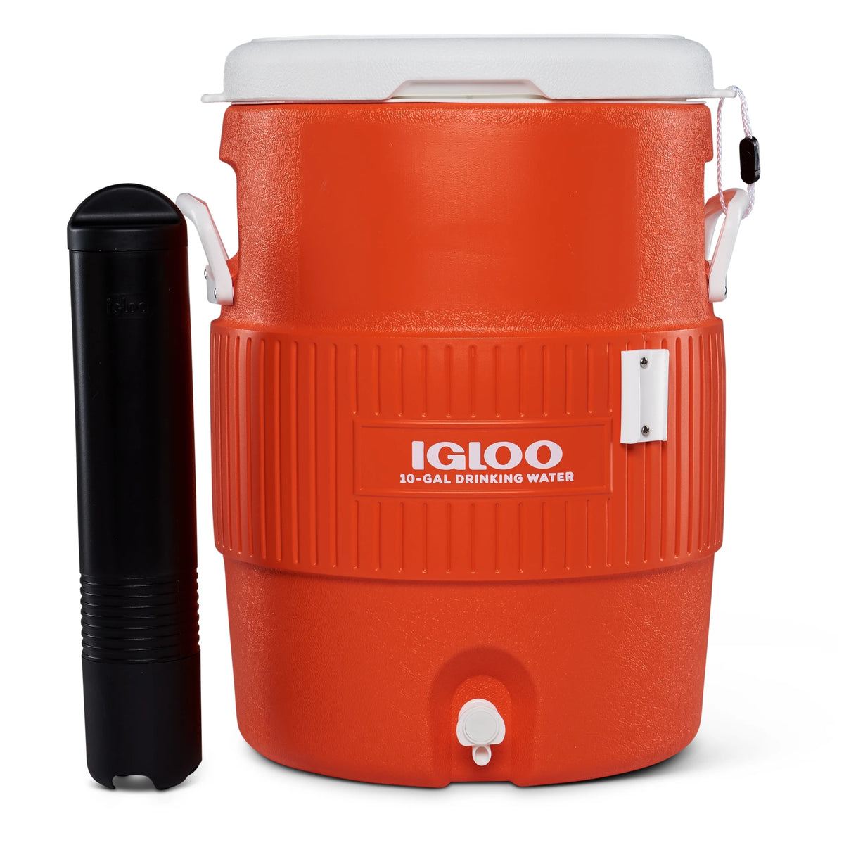 Igloo 10-Gallon Seat Top Water Jug with Cup Dispenser - Orange