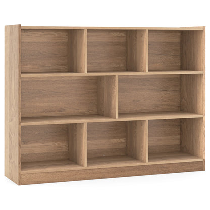Costway 3-tier Open Bookcase 8-Cube Floor Standing Storage Shelves Display Cabinet White