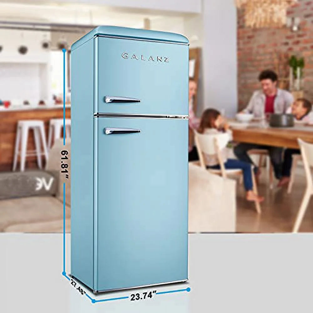 Galanz GLR10TBEEFR 10 Cf. Top Mount Refrigerator Retro Style