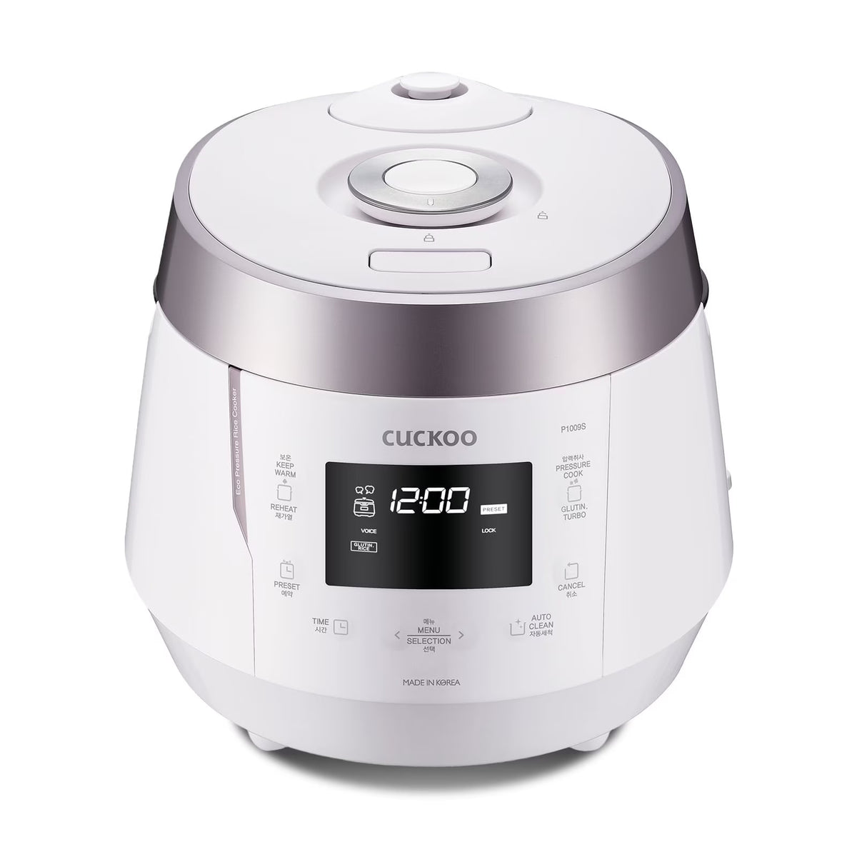 Cuckoo CRP-P1009SW 10-Cup (Uncooked) Heating Pressure Rice Cooker & Warmer with Nonstick Inner Pot