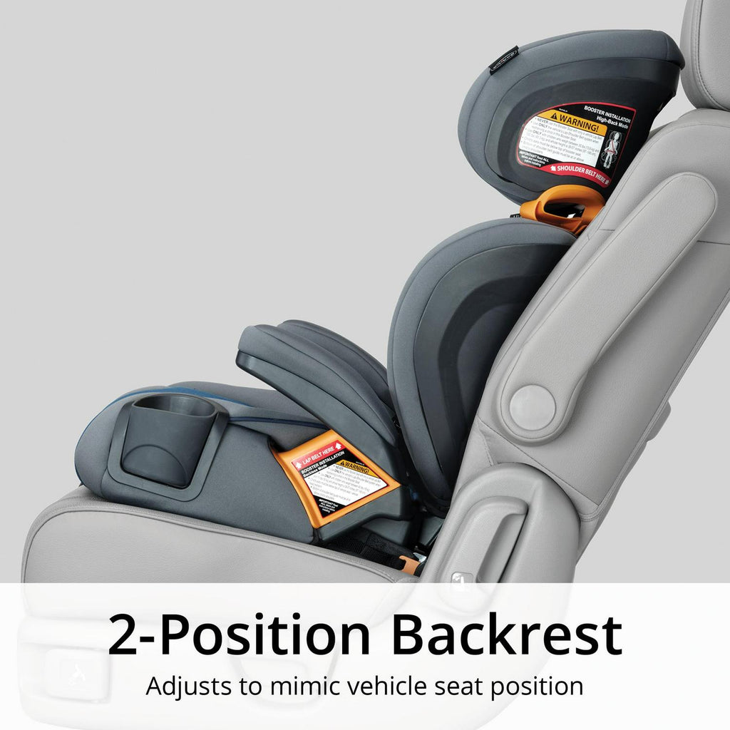 Chicco KidFit Adapt Plus 2-in-1 Belt Positioning Booster Car Seat - Vapor (Grey). New