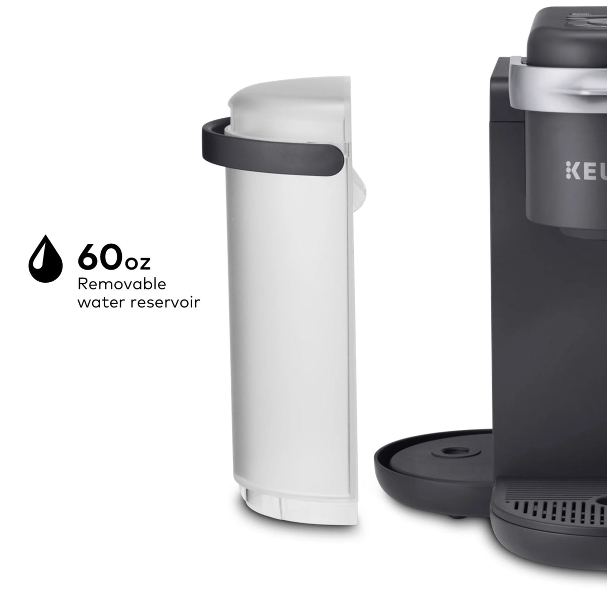 Keurig K-Cafe Single Serve K-Cup Coffee Maker, Latte Maker and Cappuccino Maker, Dark Charcoal