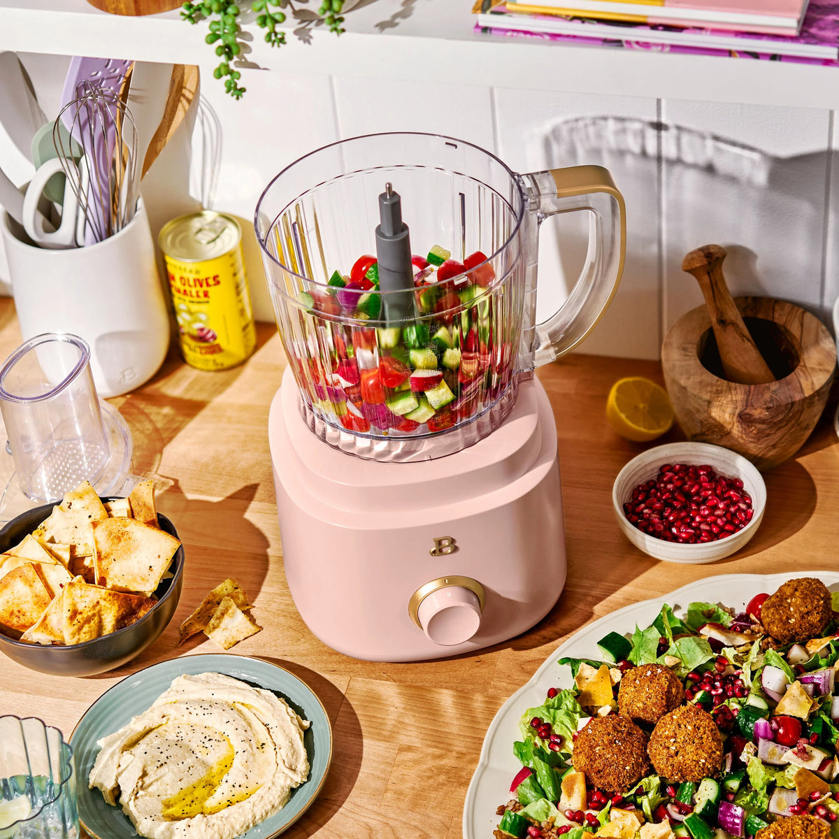 Beautiful 10-Cup Food Processor with Accessories, White Icing by Drew Barrymore