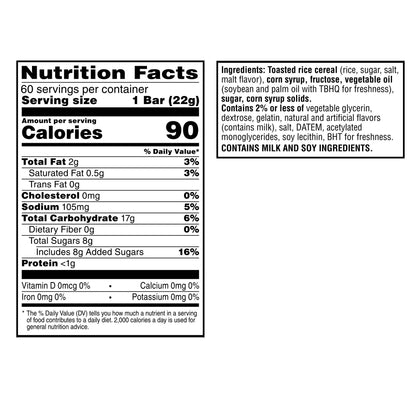 Kellogg's Rice Krispies Treats, 0.78 oz, 60-count