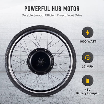 Viribus Electric Bike Conversion Kit 26" Rear Wheel 1000W Hub Motor LCD eBike DIY Set