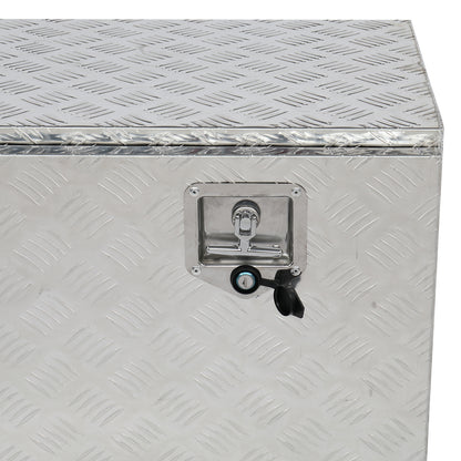 GZXS 36" Aluminum Storage Box Truck Underbody Toolbox Trailer RV Tool Heavy Duty Aluminum Tool RV ATV Trailer Storage Boxes W/Locks Keys Silver (36" x 18" x 17")
