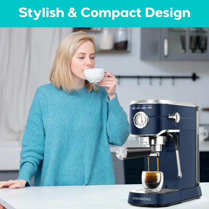 CASABREWS CM5418 20-Bar Espresso Machine and Coffee Maker, Silver