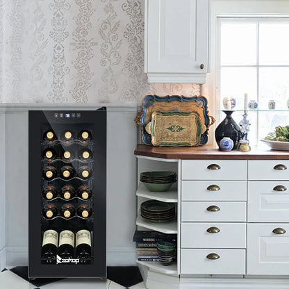 Ktaxon 18 Bottle Compressor Wine Cooler Freestanding Wine Fridge, Fast Cooling, Low Noise