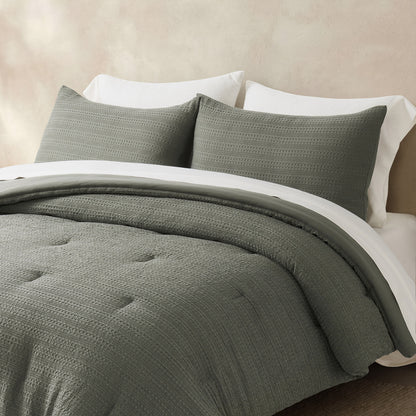 EVERGRACE 3-piece Microfiber Waffle Comforter Set