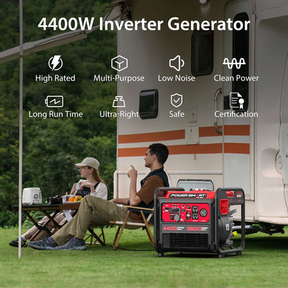 PowerSmart 4400-Watt Gas Powered Inverter Generator for Outdoor and Home Use, EPA Compliant