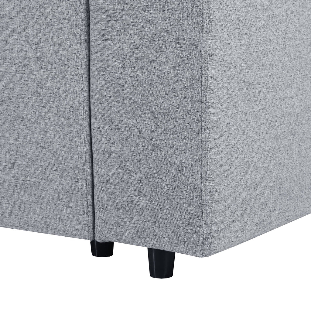 Harper & Bright Designs Convertible Modular Sectional Sofa with 2 Removable Ottomans & Pillows, Large U Shape Cloud Couch with Reversible Chaise for Living Room, Grey