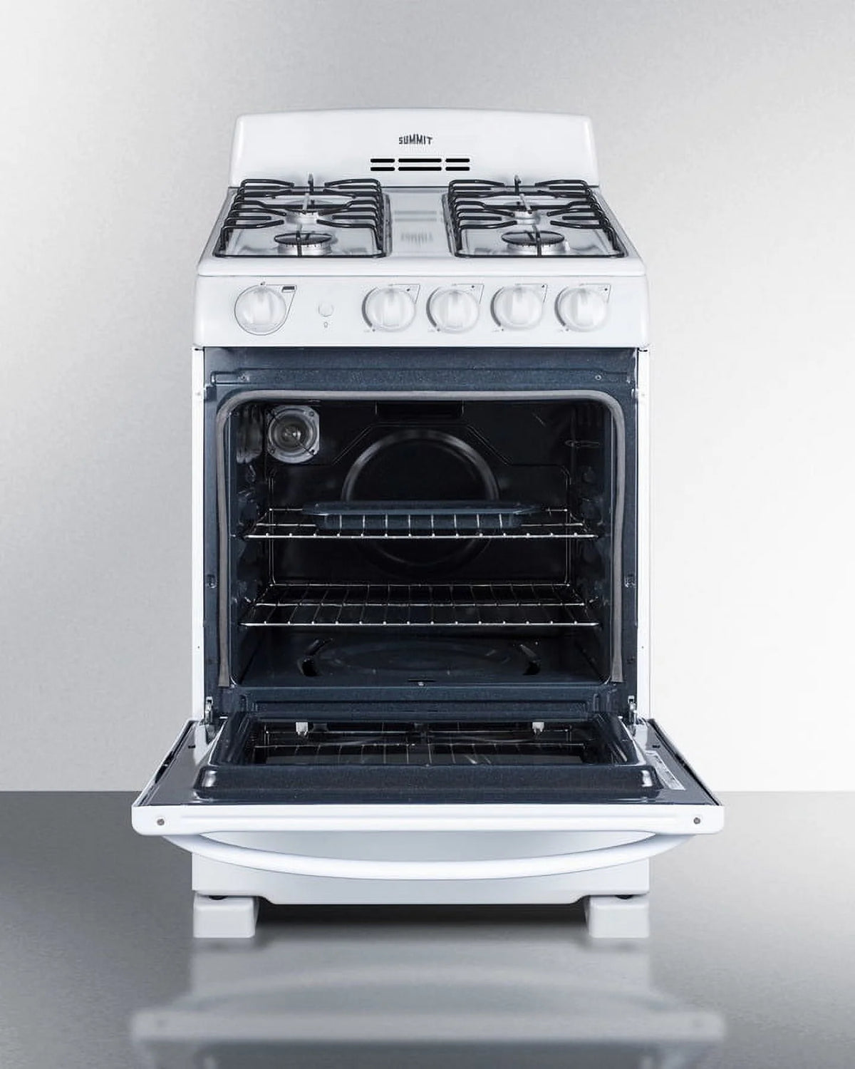 24" Wide Gas Range, White