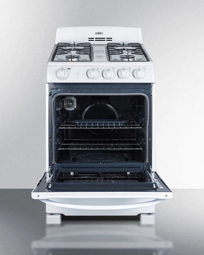24" Wide Gas Range, White