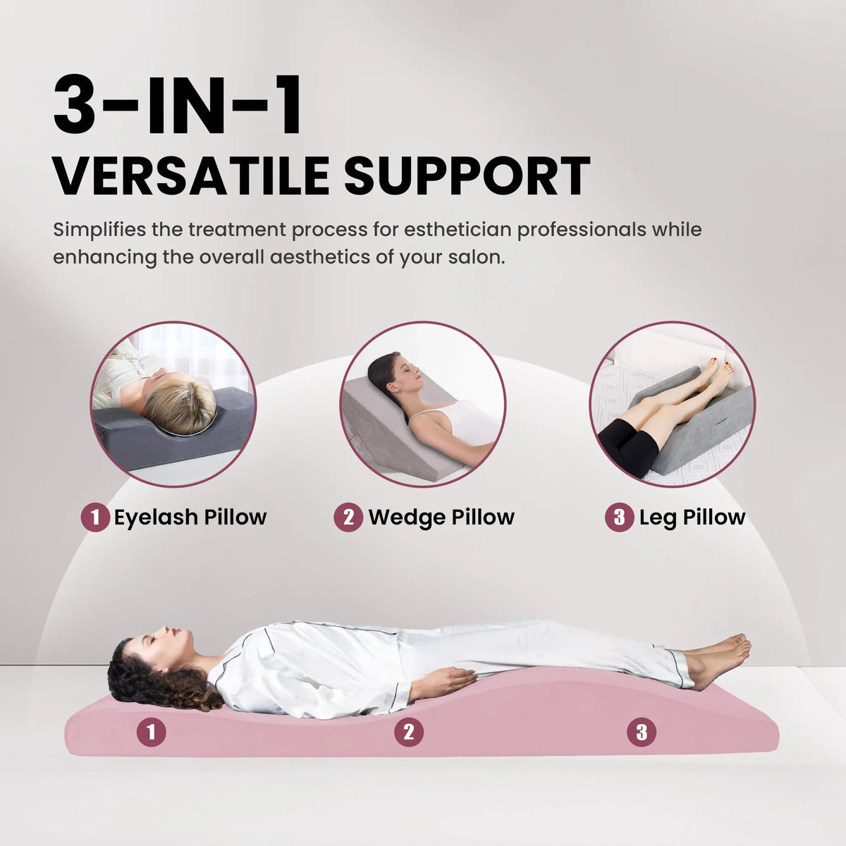 Lash Bed Foam Topper, Massage Table Memory Foam Topper, Ergonomic Curved Mattress Topper Lash Bed Cushion for Beauty Salon (71 Inches X 23.6 Inches(180cm X 60cm))