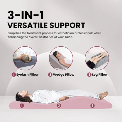 Lash Bed Foam Topper, Massage Table Memory Foam Topper, Ergonomic Curved Mattress Topper Lash Bed Cushion for Beauty Salon (71 Inches X 23.6 Inches(180cm X 60cm))