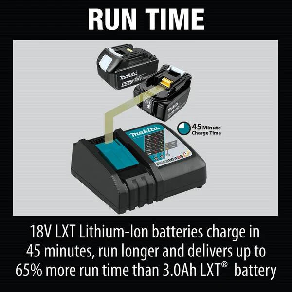 18V LXT Lithium-ion Brushless 2-pc Combo Kit 5.0Ah with bonus 18V LXT Brushless 4-1/2 / 5 in. X-LOCK Angle Grinder