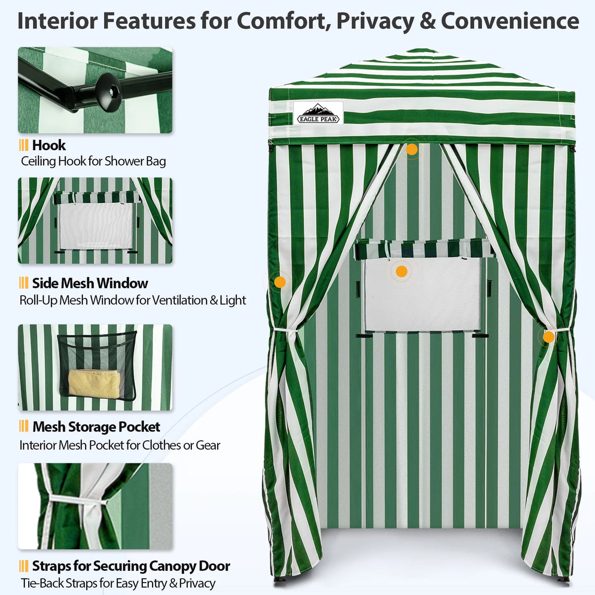 EAGLE PEAK Flex Ultra Compact 4 ft x 4 ft Pop-up Changing Room Canopy, Portable Privacy Cabana