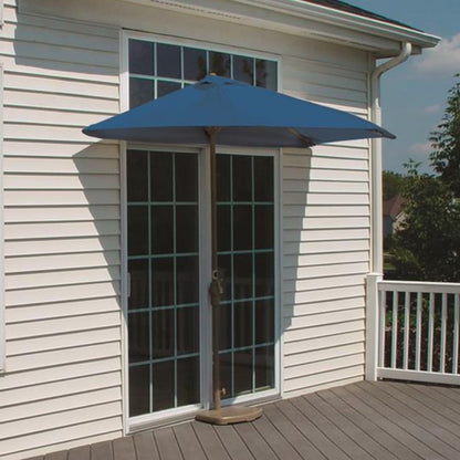 OFF-THE-WALL BRELLA Sunbrella Half Umbrella, 9'-Width, Teak Canopy