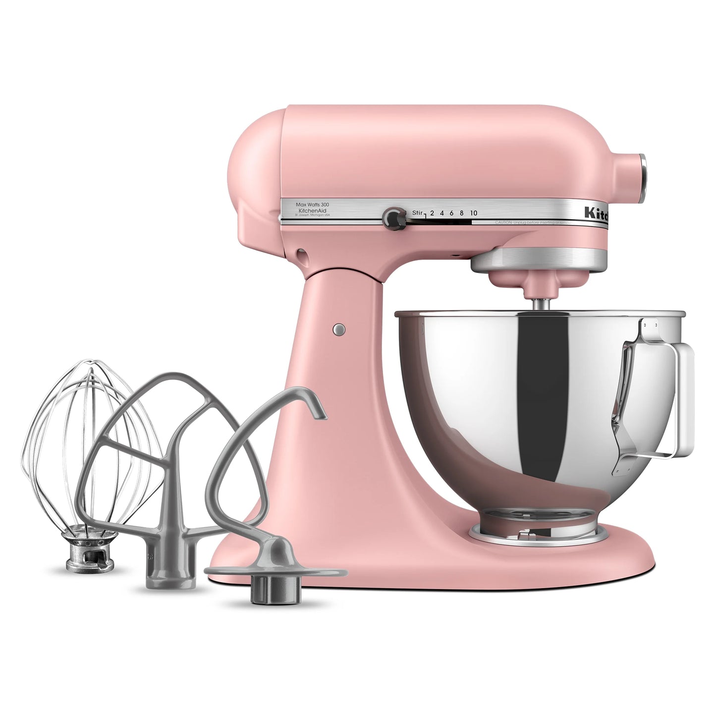 KitchenAid Deluxe Series 4.5 Quart Tilt-Head Stand Mixer with Stainless Bowl, Contour Silver, KSM97CU
