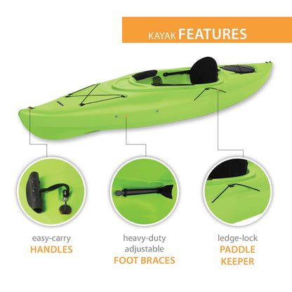 Lifetime Guster 10 Sit-Inside Kayak- Lime Green (90527)