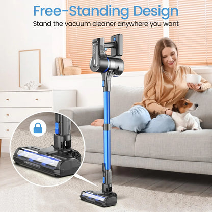 YOMATECH Cordless Vacuum Cleaner, 30Kpa/365W Powerful Stick Vacuum, 6 in 1 Lightweight Vacuum Cleaners for Home Hardfloor Carpet Pet Hair