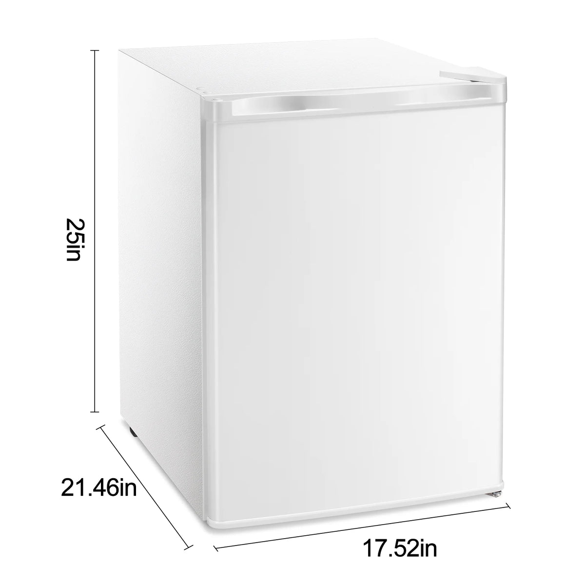 KNDKO 2.6Cu.ft Upright Freezer, Mini Freezer with Reversible Single Door, Removable Shelves, Adjustable Thermostat for Home/Kitchen/Office, Silver