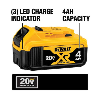 20V MAX Cordless 7 Tool Combo Kit with TOUGHSYSTEM Case, (1) 20V 4.0Ah Battery and (2) 20V 2.0Ah Batteries