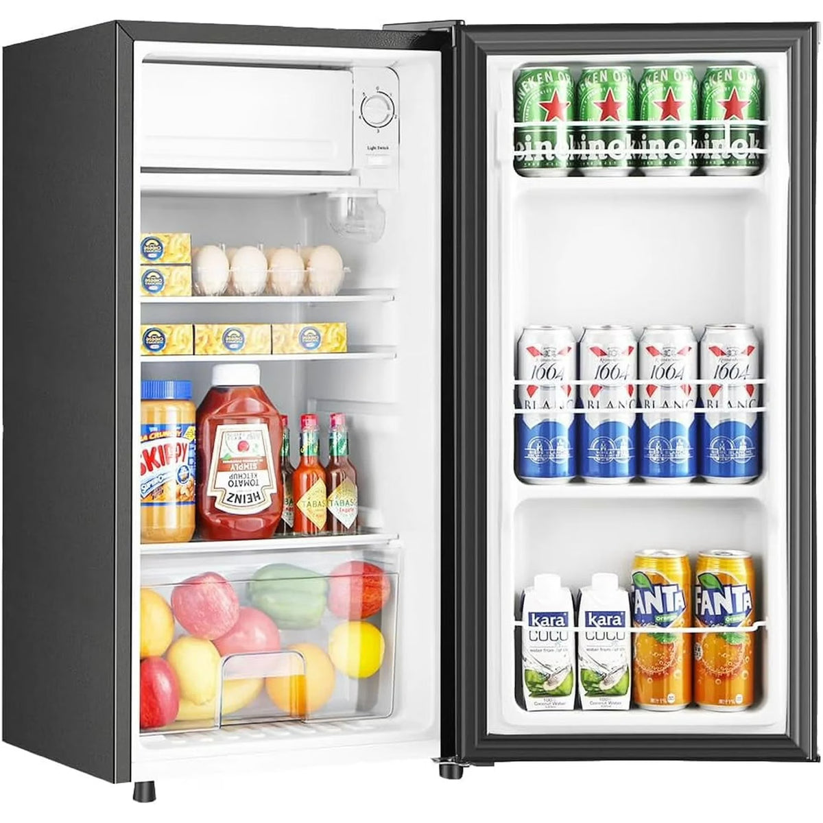 HUMSURE 3.1 Cu.ft Mini Fridge with Freezer, Single Door Compact Refrigerator for Dorm, Office