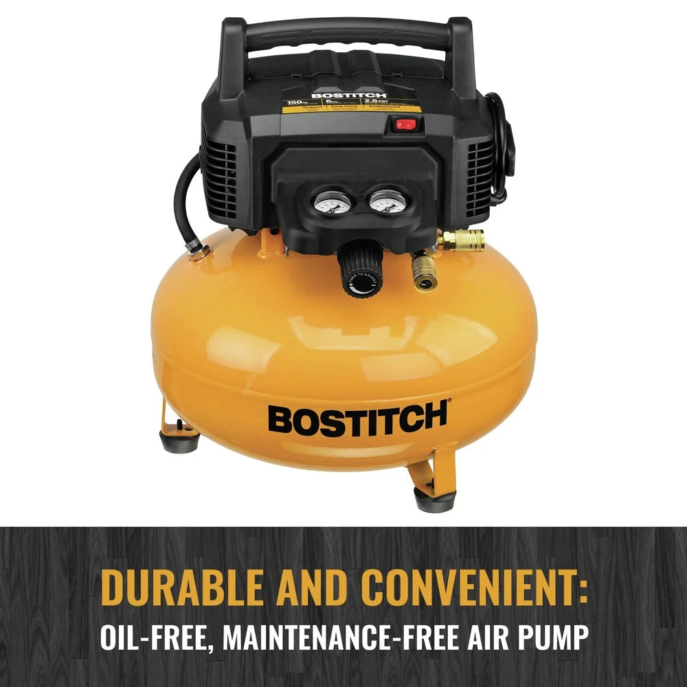Bostitch BXCM02012 6 Gallon 150 PSI Electric Pancake Air Compressor