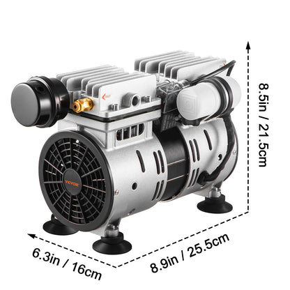 VEVOR Pond Aerator,550W Power, 5.2CFM for Up to 3 Acre 50' Lake,Pond Aeration Kit Includes 3/4 HP Compressor & 2 100' Weighted Tubings & 2 Diffusers,Air Compressor for Deep Water Oxygen Circulation