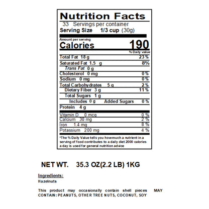 Yupik Raw Shelled Hazelnuts, 2.2 lbs, 3-pack
