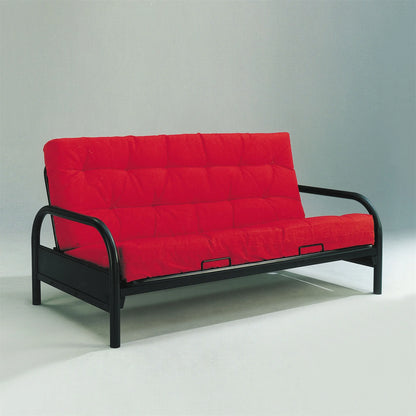 Aukfa 77" Futon Frame Metal Futon Full Size Sofa Bed, Space Save, Black