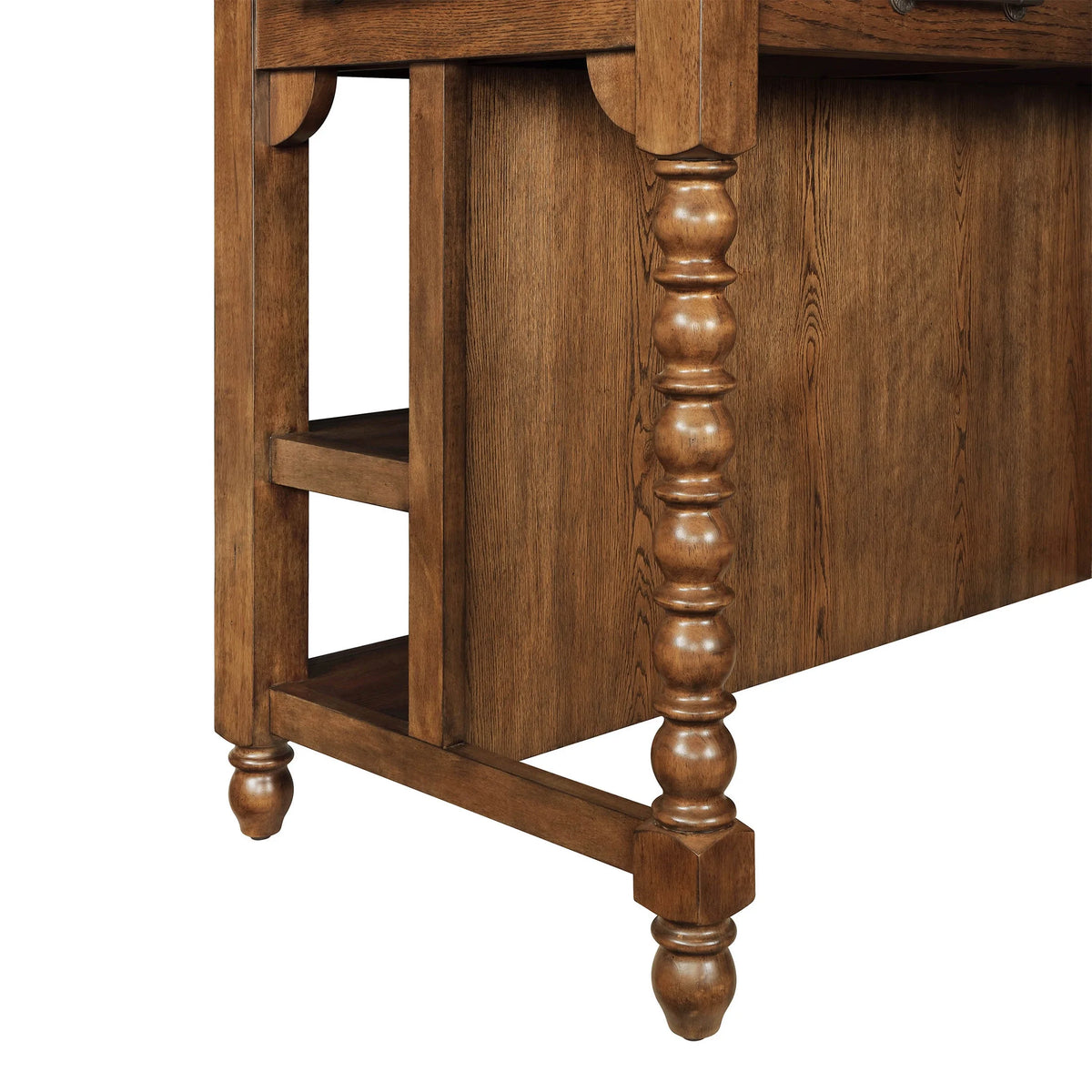 Pioneer Woman Harper Kitchen Island with Drawers, Homestead Brown