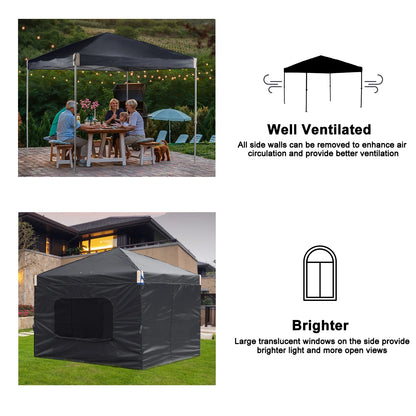 Aoodor Pop Up Canopy Tent with Removable Mesh Window Sidewalls, Portable Instant Shade Canopy with Roller Bag