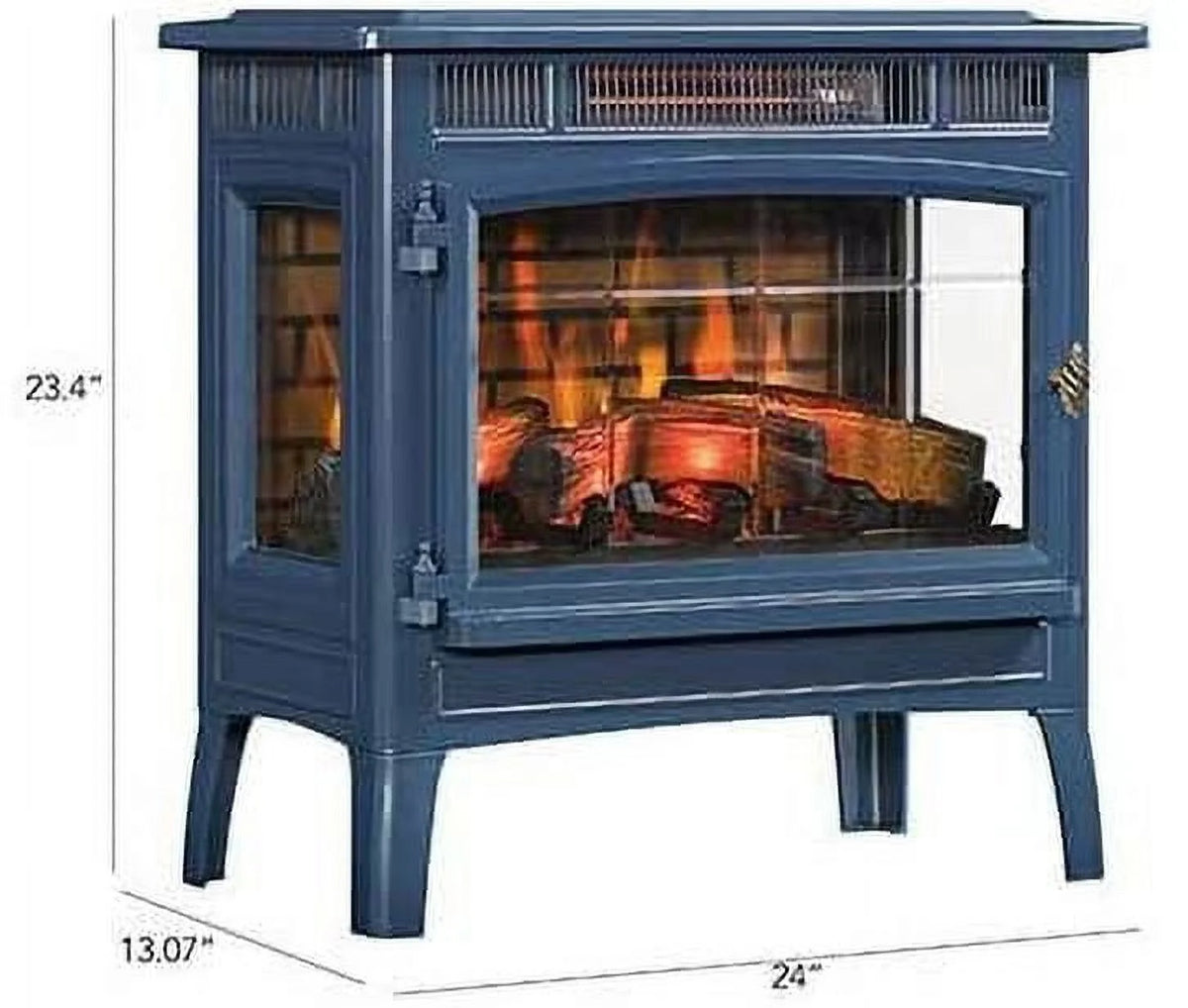 Duraflame 3D Black Infrared Electric Fireplace Stove with Remote Control - DFI-5010-01