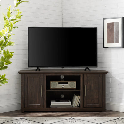 Crosley Furniture Camden 48" Corner Tv Stand Dark Walnut