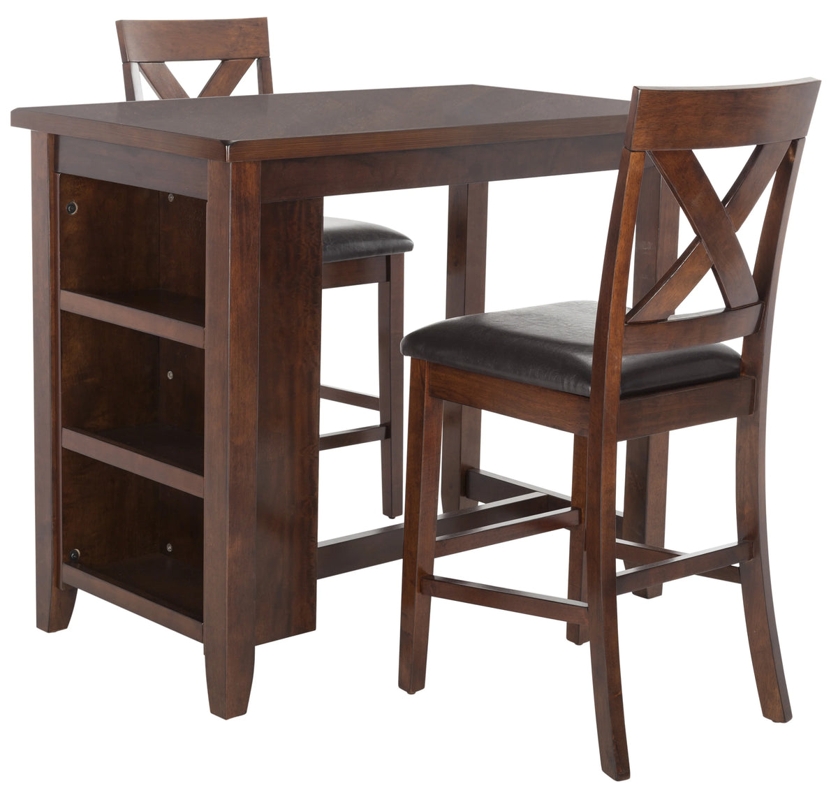 Safavieh Everest Solid Contemporary Glam 3 Piece Pub Set