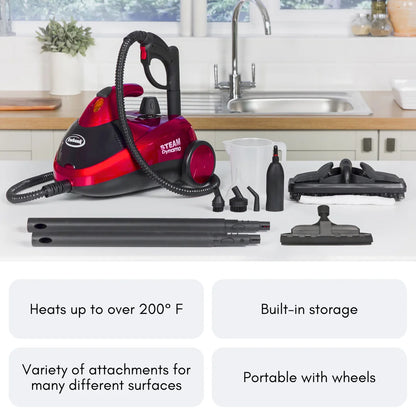 Ewbank Dynamo Multi-Tool Steam Cleaner, Multipurpose with Attachments, For Floors, Carpets, Bathrooms, Kitchens, Windows, and More, Chemical-Free Cleaning, Portable, 1500 W