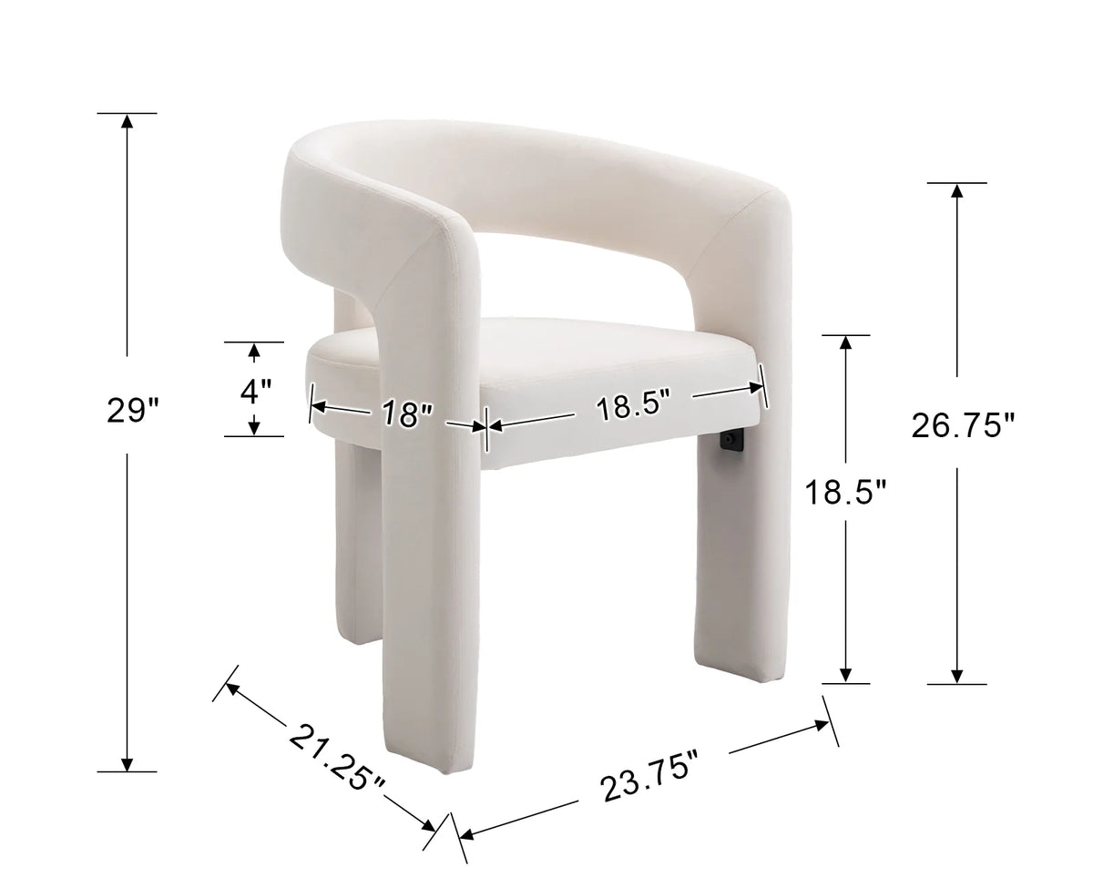 Guyou Modern Sherpa Upholstered Dining Chair, Cute Barrel Side Armchair Kitchen Chair with Armrests and Back for Living Room Dining Room Bedroom, Green