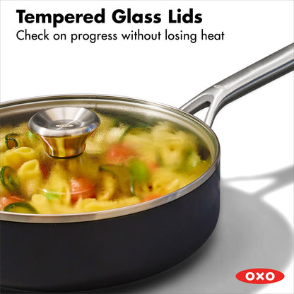 OXO Professional Hard Anodized Nonstick, 10 Piece Cookware Set, Induction, Black