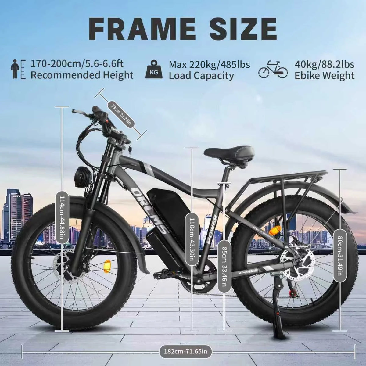 3000W Peak Dual Motor E-Bike, 52V 25AH Battery Elec-tric Bike for Adults, 35MPH Mountain AWD 7-Speed Snow E-Bike with 24" x 4.0 Fat Tire for Mountain Snow Hunting Commuting