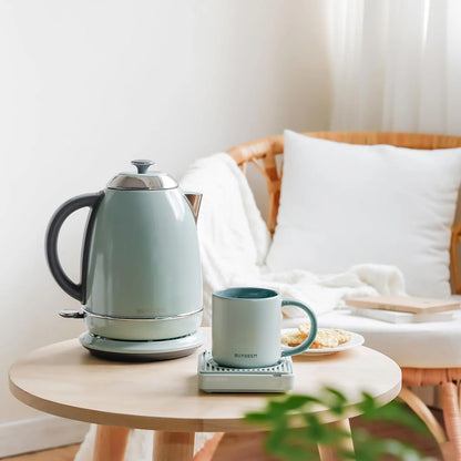 BUYDEEM K640N Stainless Steel Electric Kettle with Auto Shut-Off & Boil Dry Protection, 1.7L Cordless Hot Tea Water Boiler with Swivel Base, 1440W Fast Heating