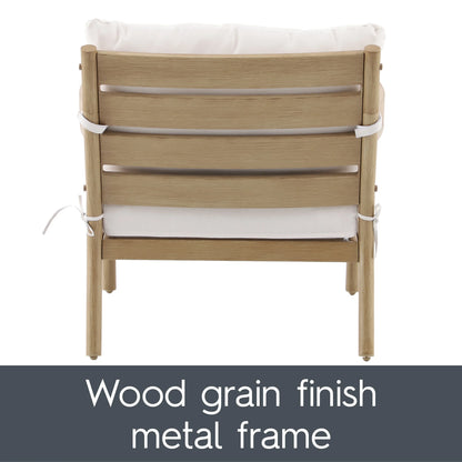 Better Homes & Gardens Astrid 2-Piece Steel Outdoor Conversation Set, Tan