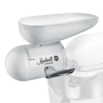 Wolfgang Mock  Mockmill KitchenAid White Metal and Ceramic Grain Mill Attachment