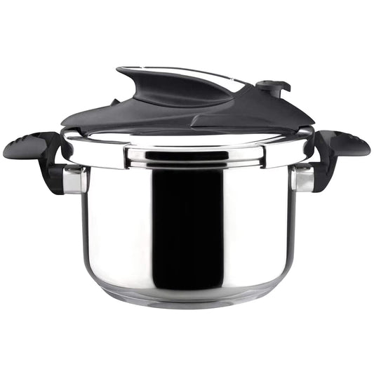 Magefesa Nova 4.2 Qt Stovetop Pressure Cooker �?Fast Cooking, Easy Locking, 18/10 Stainless Steel, Induction Compatible, 5 Safety Features, 11.6 PSI