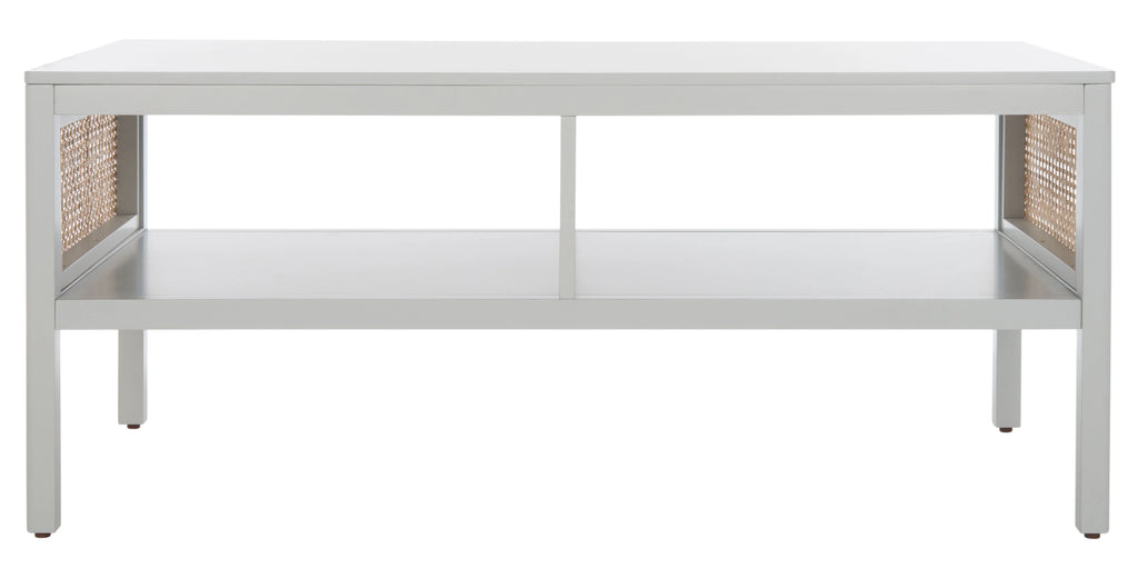 SAFAVIEH Miya Solid 2 Shelf Coffee Table Wood, Natural