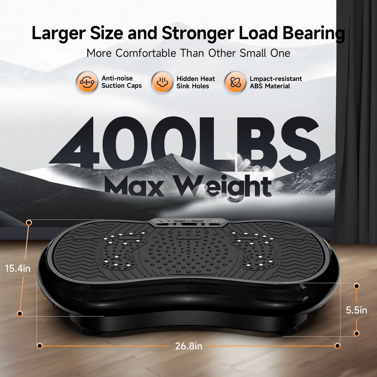 LNOW Full Body Vibration Plate Exercise Machine for Lymphatic Drainage, Muscle Toner with Bluetooth & Massage Pedals, Workout Vibration Platform for Home Fitness 400lbs