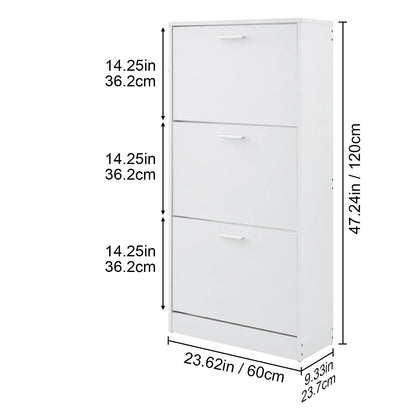 Hyxoo 3 Flip Drawer Shoe Cabinet �C Sleek Entryway Storage, Spacious Organizer for Shoes, Practical Home Furniture