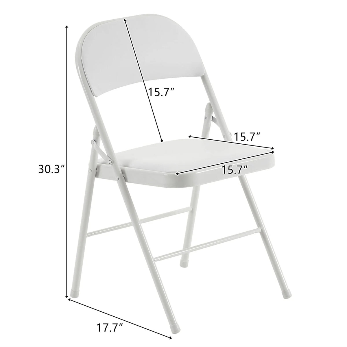 6 Pack Gray Folding Chairs with Padded Seats, Portable Stackable Foldable Chairs for Indoor & Outdoor, Commercial Seat with Metal Frame for Events Office Wedding Party, 330lbs Capacity