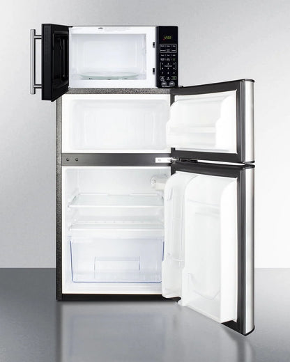 Summit Appliance 2 Door Microwave & Refrigerator-Freezer Combination with Allocator